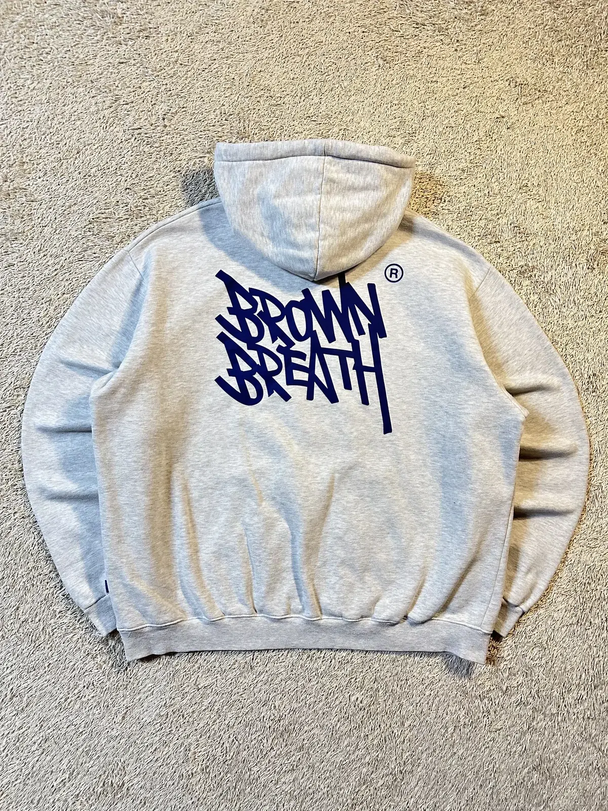 [L] 브라운브레스 BROWN BREATH TAG 후드티 애쉬 블루